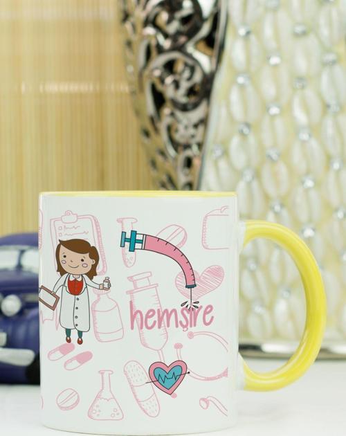 Hemşire Kupa Bardak Sarı