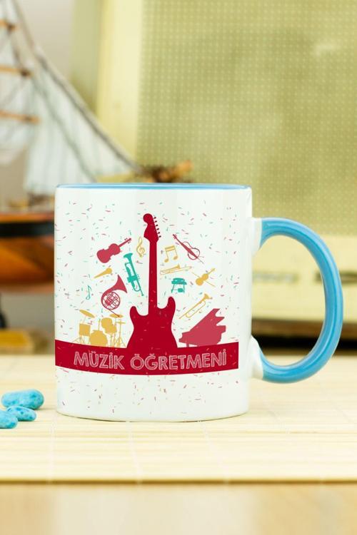 Müzik Öğretmeni Kupa Bardak Mavi