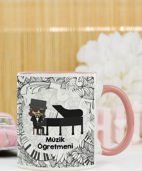 Müzik Öğretmeni Kupa Bardak Pembe