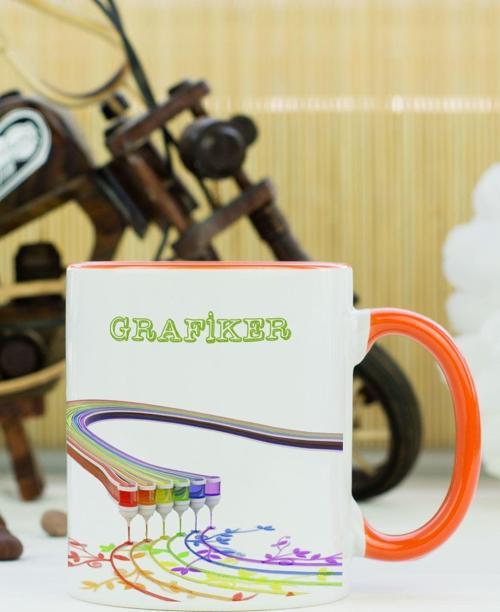 Grafiker Kupa Bardak Turuncu