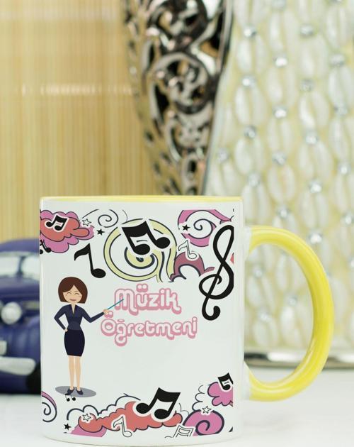 Müzik Öğretmeni Kupa Bardak Sarı