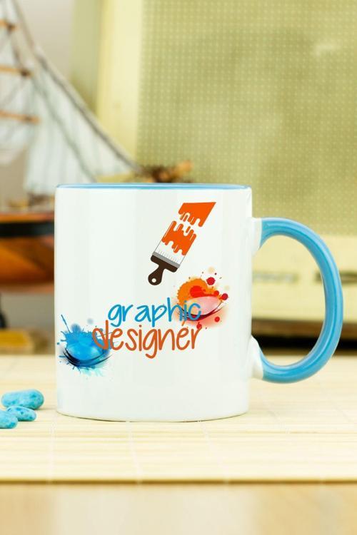 Graphic Designer Kupa Bardak Mavi