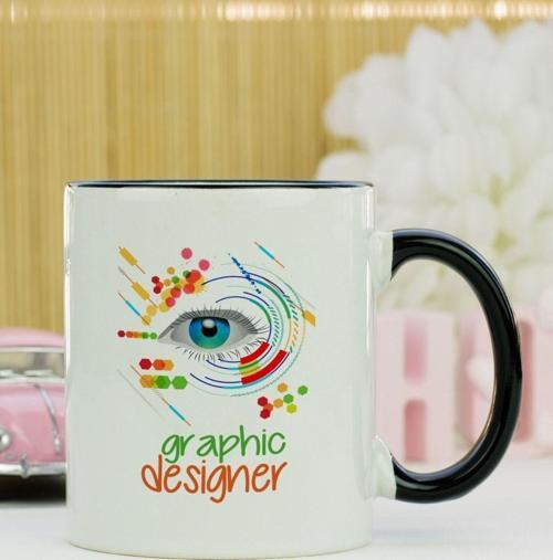 Graphic Designer Kupa Bardak Siyah
