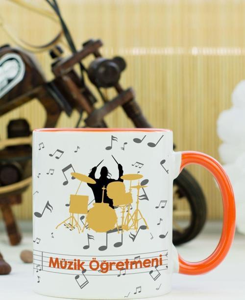 Müzik Öğretmeni Kupa Bardak Turuncu