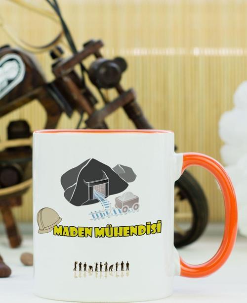 Maden Mühendisi Kupa Bardak Turuncu