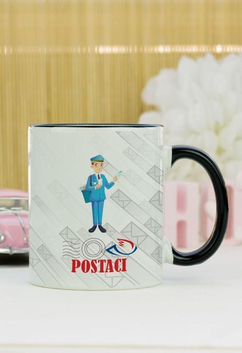 Postacı Kupa Bardak Siyah