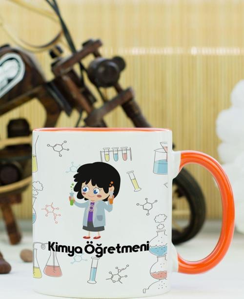 Kimya Öğretmeni Kupa Bardak Turuncu