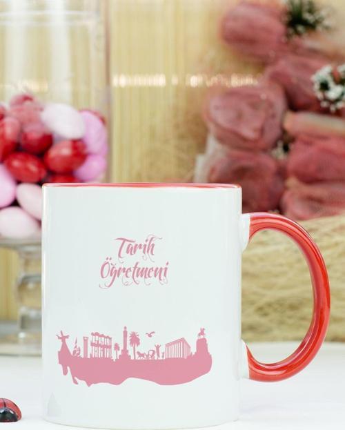 Tarih Öğretmeni Kupa Bardak Kırmızı