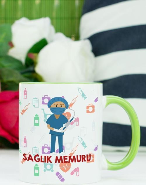 Sağlık Memuru Kupa Bardak Yeşil