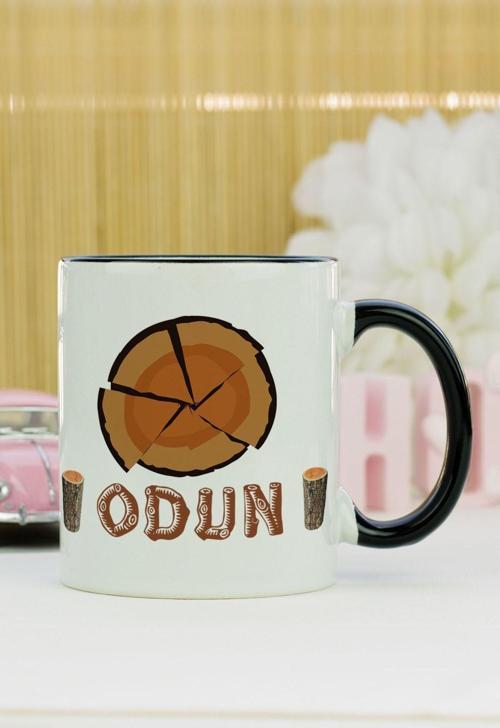 Odun Kupa Bardak Siyah