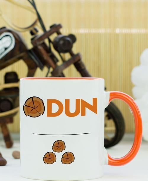 Odun Kupa Bardak Turuncu