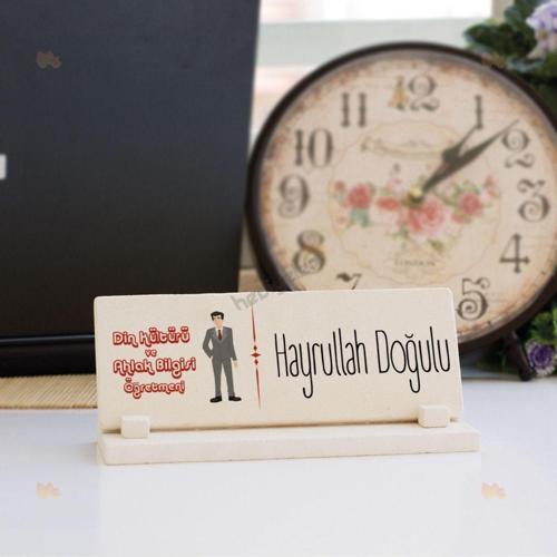Din Kültürü Ve Ahlak Bilgisi Öğretmenine Hediye Erkek Figür Taş İsimlik