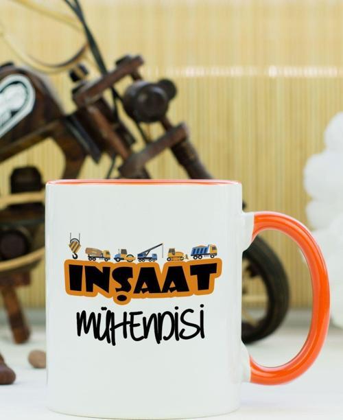 İnşaat Mühendisi Kupa Bardak Turuncu