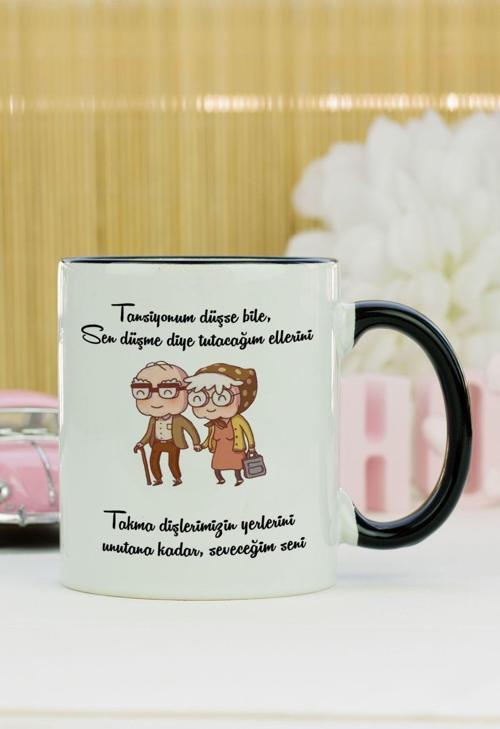 Sevgiliye Hediye Kupa Bardak Siyah