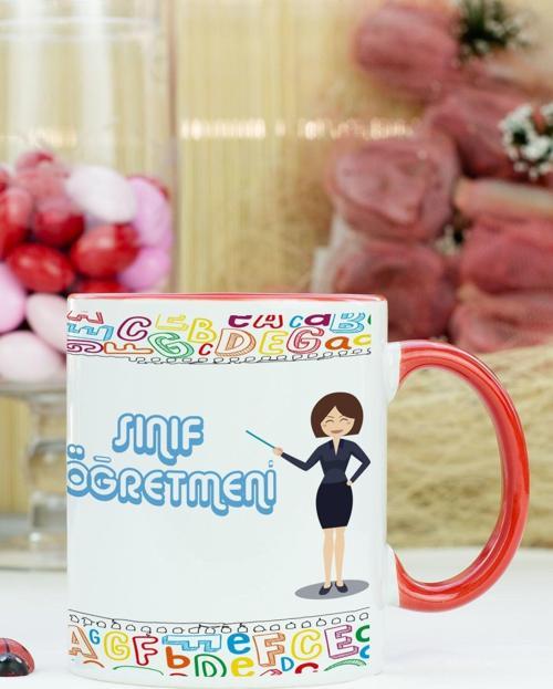 Sınıf Öğretmeni Kupa Bardak Kırmızı