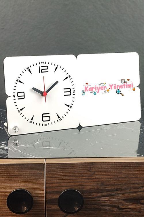 Kariyer Yönetimi Ahşap Masa Saati