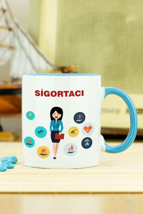 Sigortacı Kupa Bardak Mavi