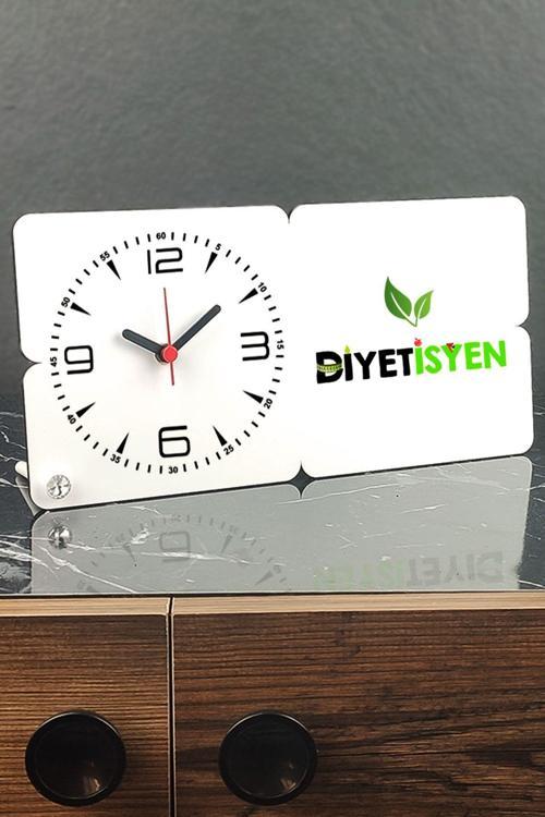 Diyetisyene Hediye Ahşap Masa Saati 001