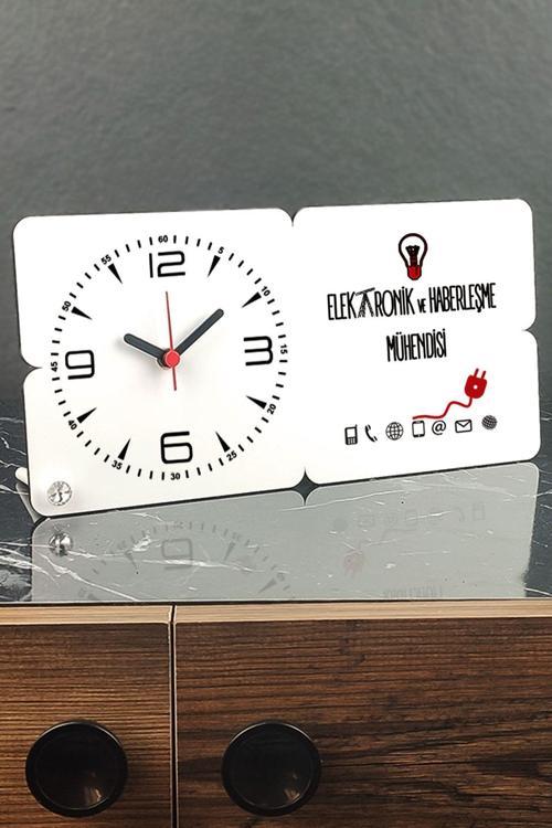 Elektronik Ve Haberleşme Mühendisi Ahşap Masa Saati