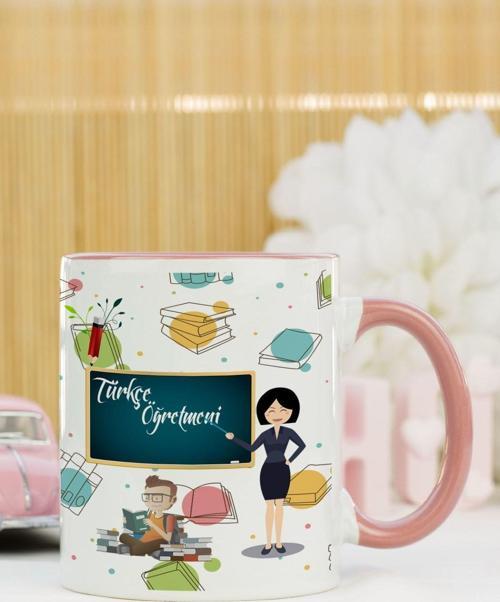 Türkçe Öğretmeni Kupa Bardak Pembe