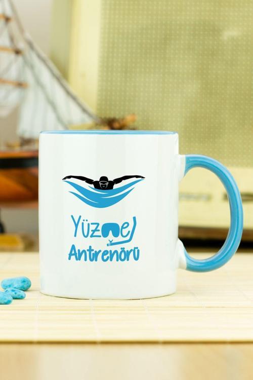 Yüzme Antrenörü Kupa Bardak Mavi