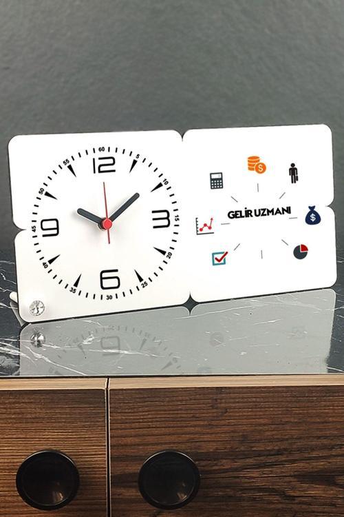 Gelir Uzmanı Ahşap Masa Saati