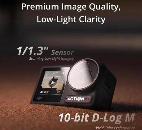 DJI Osmo Action 4 Standart Kombo - 4K/120 fps Su Geçirmez Aksiyon Kamerası Macera Kombinasyonu