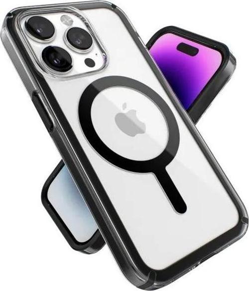 MagSafe iPhone 14 Pro Kılıfı Clear/Black