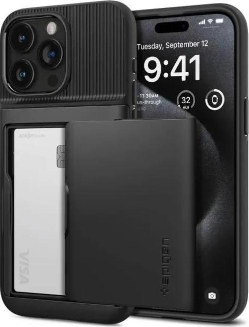 iPhone 15 Pro Max [Military-Grade Protection] Slim Armor CS Kılıf Black