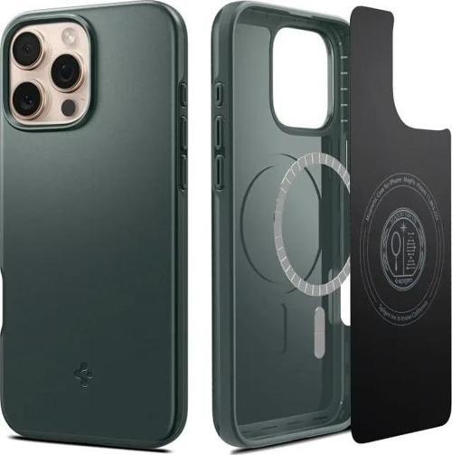 Thin Fit MagFit [Hard Shell] iPhone 16 Pro Max Kılıf iPhone 16 Pro Max Abyss Green