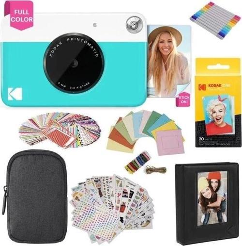 Printomatic Tam Renkli Anında Baskı Dijital Fotoğraf Makinesi - Başlangıç ​​Paketi Mavi Başlan