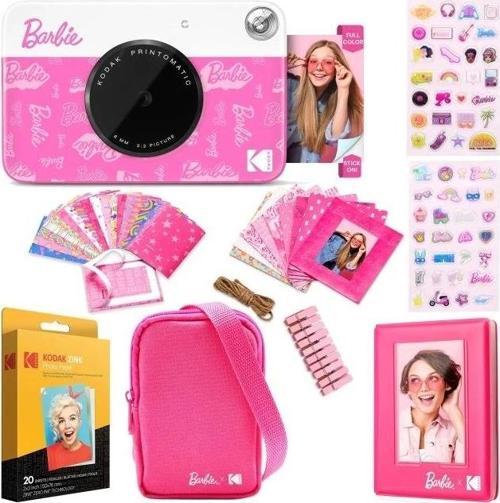 x Barbie Printomatic Tam Renkli Anında Baskı Dijital Fotoğraf Makinesi - Hediye Paketi Barbie