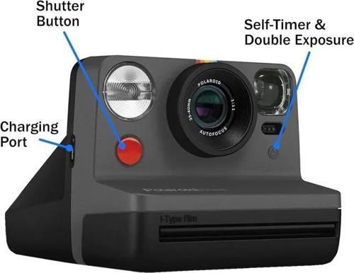Gen 2 Now I-Tipi Anlık Film Kamerası Black (Gen 2)
