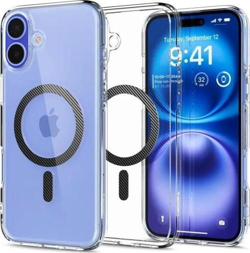 Ultra Hybrid MagFit [Sararma Önleyici] iPhone 16 Kılıf iPhone 16 Carbon Fiber