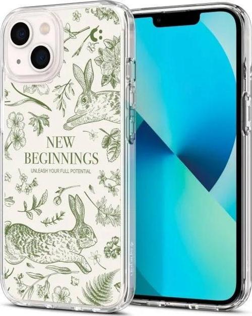 Ultra Hybrid [Sararma Önleyici Teknoloji] iPhone 13 Kılıf  Floral Bunnies