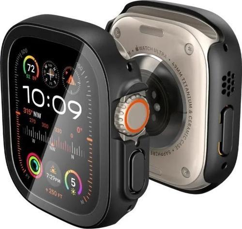 Thin Fit 360 Apple Watch Temperli Cam Ekran Koruyucu Black