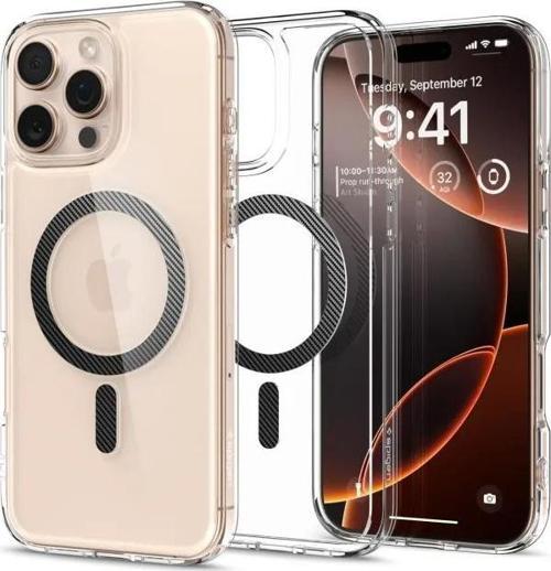 Ultra Hybrid T MagFit [Kamera Buton Korumalı] iPhone 16 Pro Max Kılıf iPhone 16 Pro Max Carbo