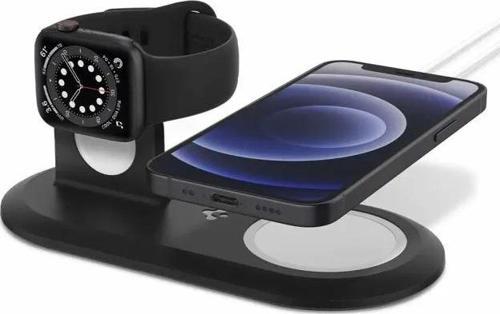 MagFit Duo 2in1 MagSafe & Apple Watch ile Uyumlu Stand Dock Ünitesi Siyah