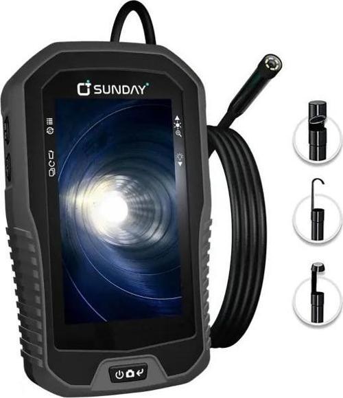 1080P Işıklı Endoskop Borescope Muayene Kamerası Siyah/Gri