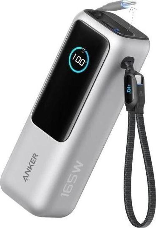 Dizüstü Bilgisayar Power Bank (25K, 165W, Dahili ve Geri Çekilebilir Kablolar) - Silver