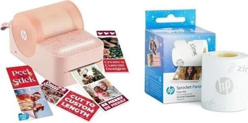 Sprocket Panorama Instant Taşınabilir Renkli Etiket ve Fotoğraf Yazıcısı ve Kağıt Paketi Pembe Zi