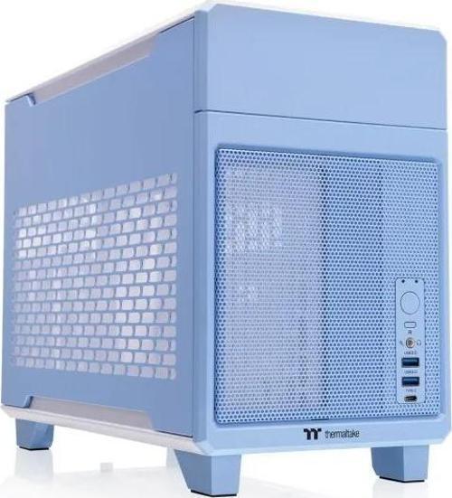 Core V21 SPCC Mikro ATX Mini ITX Cube Oyun Bilgisayarı Kasası TR100 Hydrangea Blue