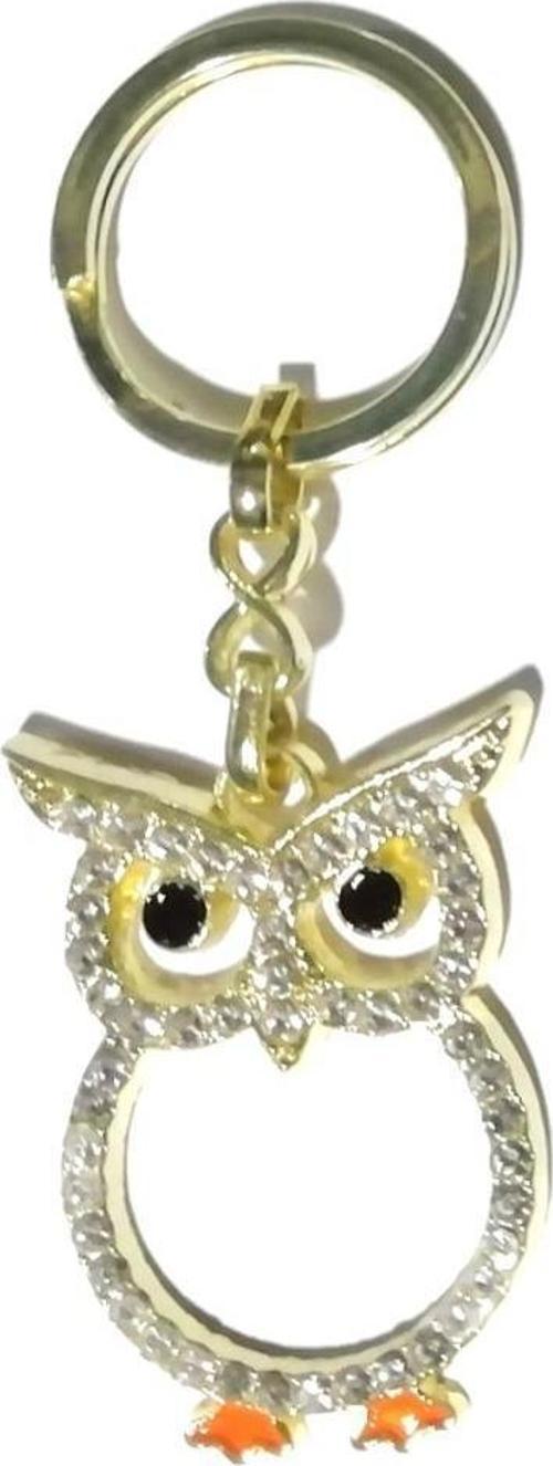 Taşlı Metal Baykuş Anahtarlık Hediyelik Çanta Aksesuarı