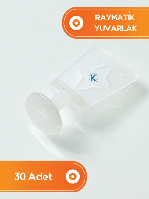 30 Adet Makine Dikmeli Rulet Tül Ve Fon Perde Dayanıklı Beyaz 40x60 cm
