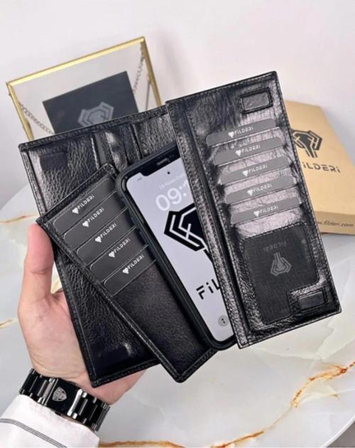 Telefon Bölmeli Mıknatıslı Çok Bölmeli Cüzdan Ve Kartlık Eskitme Deri 2047