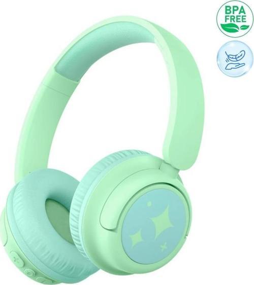 Güvenli Ses Sınırlı 60 Saat Oynatma Süreli Bluetooth Çocuk Kulaklığı Yeşil