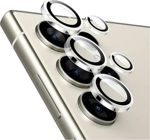 Samsung S25 İle Uyumlu Darbeye Dayanıklı Safir Kamera Lens Koruyucu Şeffaf