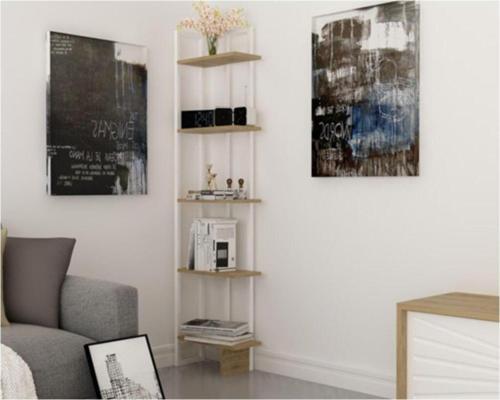 Kitaplık Anna Metal Beyaz