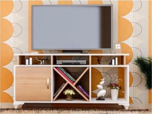 Tv Ünitesi Kamer Tasarım Beyaz Teak