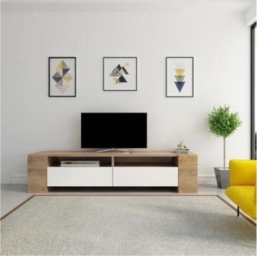 Tv Ünitesi Sasa Beyaz Ceviz Cv202